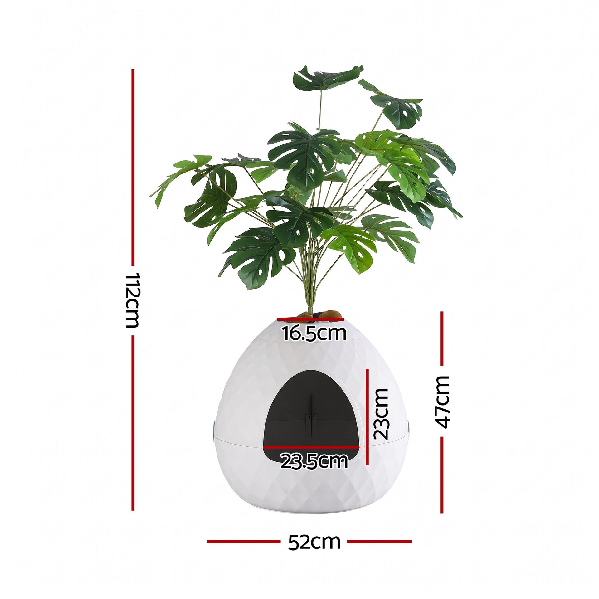 i.Pet Cat Litter Box Hidden Litter Tray Enclosure Planter Furniture House White Awezingly