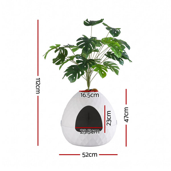 i.Pet Cat Litter Box Hidden Litter Tray Enclosure Planter Furniture House White Awezingly