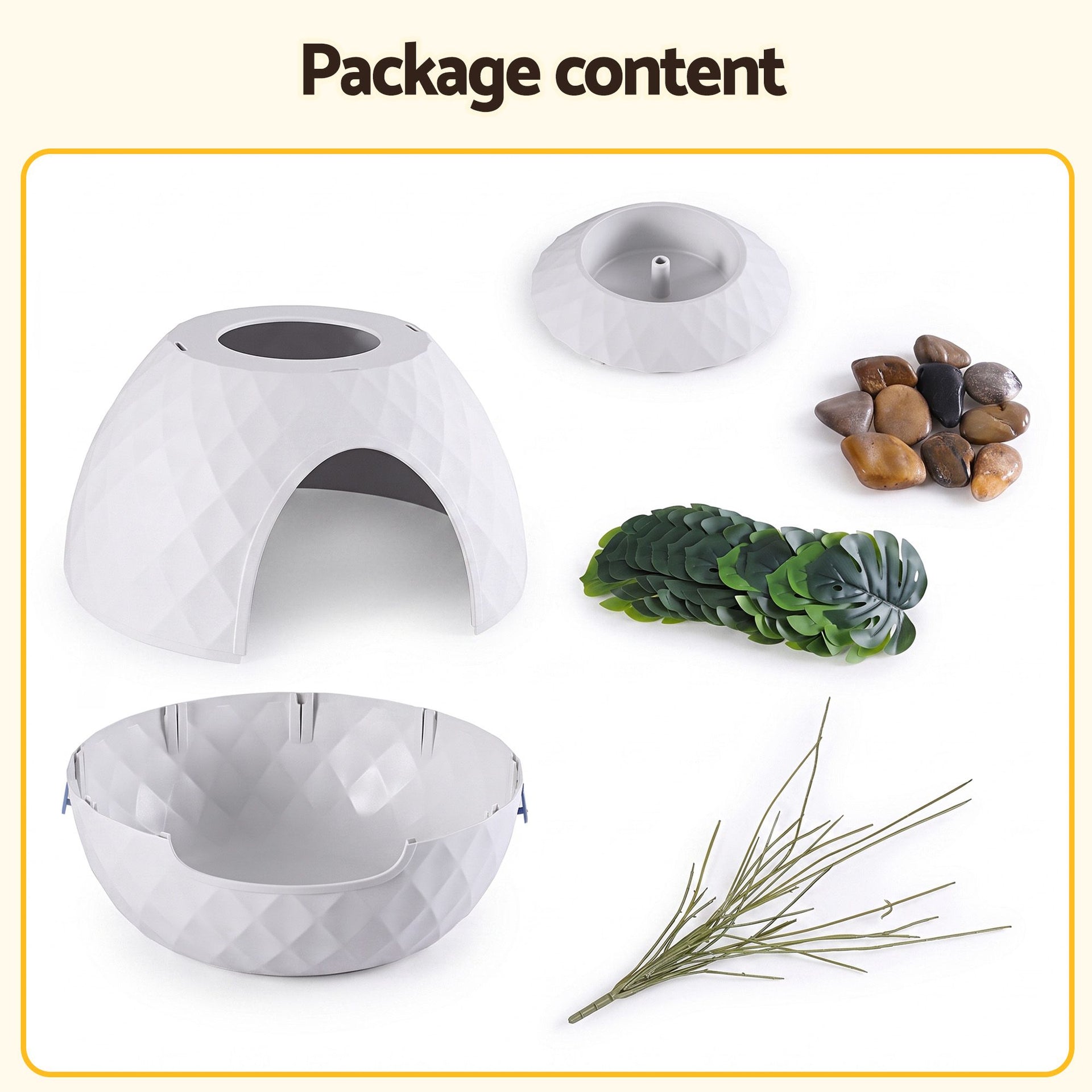 i.Pet Cat Litter Box Hidden Litter Tray Enclosure Planter Furniture House White Awezingly