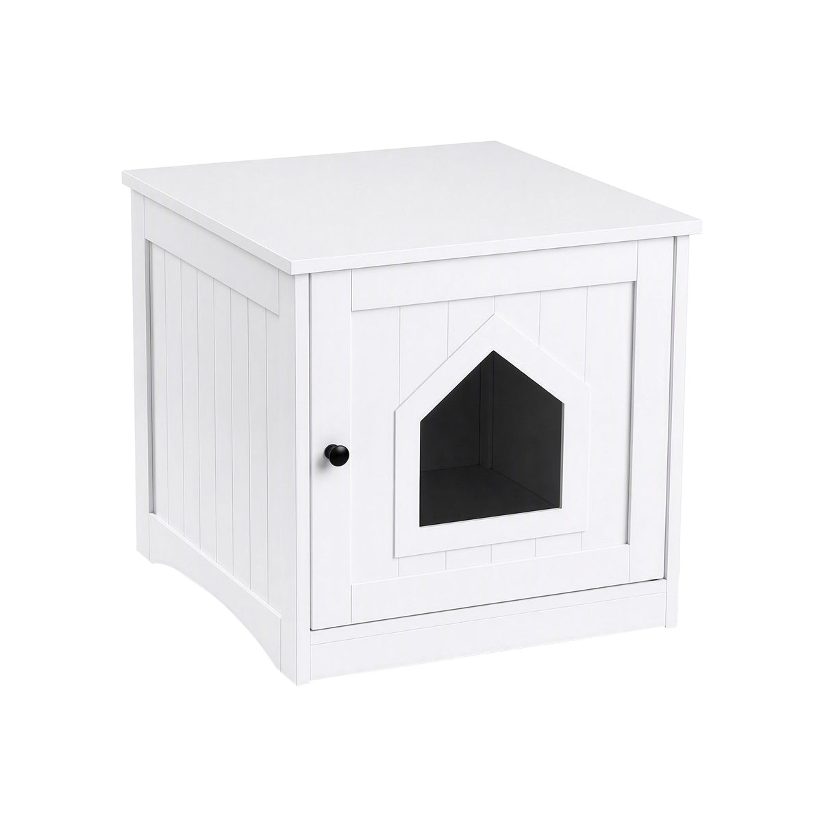 i.Pet 49x51cm Cat Litter Box Enclosure Hidden Litter Tray Cabinet White Awezingly