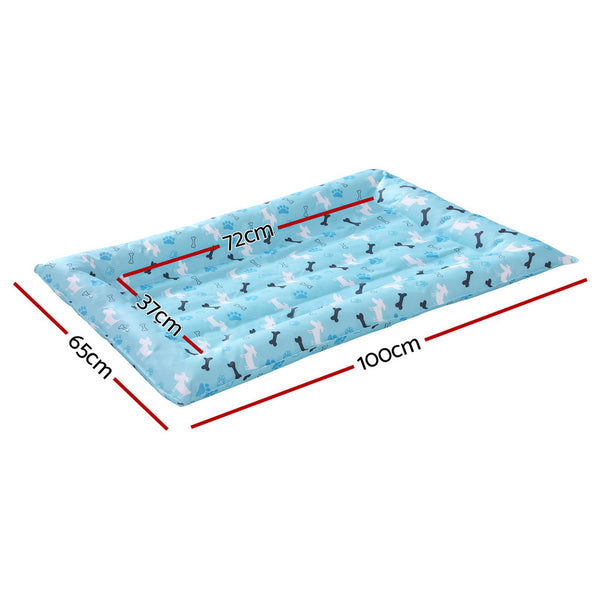 i.Pet Pet Cooling Mat Gel Dog Cat Self-cool Puppy Pad Large Bed Summer Blue i.Pet