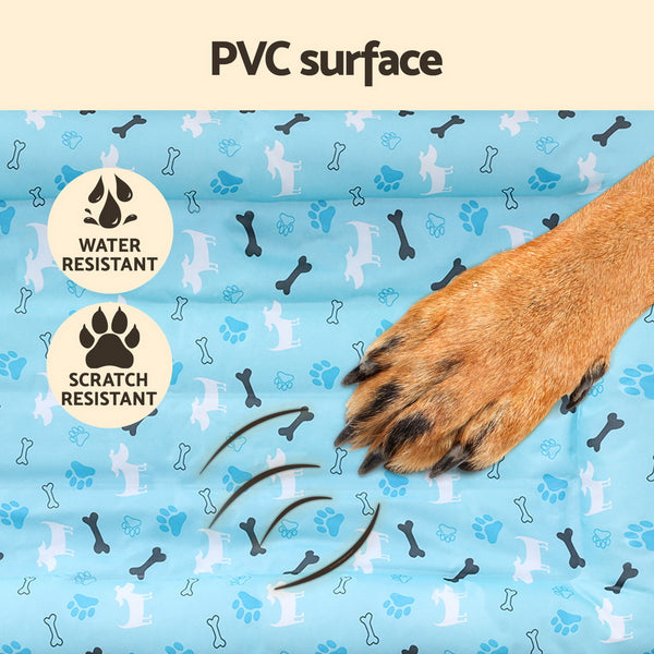 i.Pet Pet Cooling Mat Gel Dog Cat Self-cool Puppy Pad Large Bed Summer Blue i.Pet