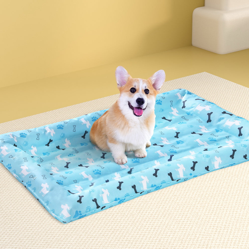 i.Pet Pet Cooling Mat Gel Dog Cat Self-cool Puppy Pad Large Bed Summer Blue i.Pet