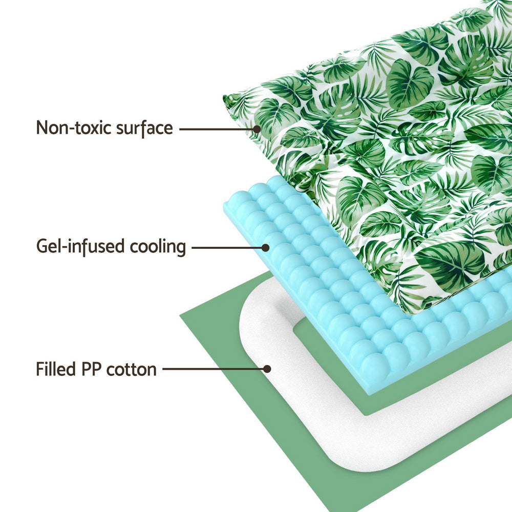 i.Pet Pet Cooling Mat Gel Dog Cat Self-cool Puppy Pad Large Bed Summer Green i.Pet