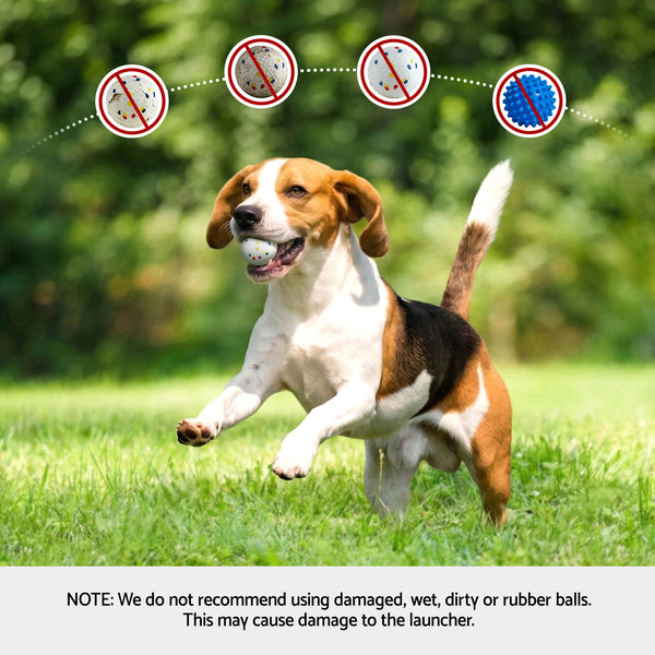i.Pet Dog Ball Launcher Thrower with 6 ETPU Balls & 14/18/22m Launch Distance Black Awezingly