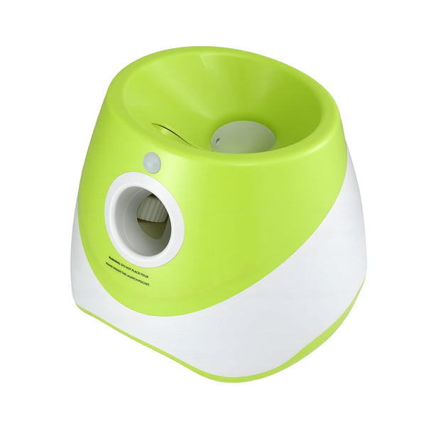 i.Pet Dog Ball Launcher Thrower with 6 Balls & 3/6/9m Launch Distances Green Awezingly