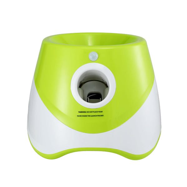 i.Pet Dog Ball Launcher Thrower with 6 Balls & 3/6/9m Launch Distances Green Awezingly