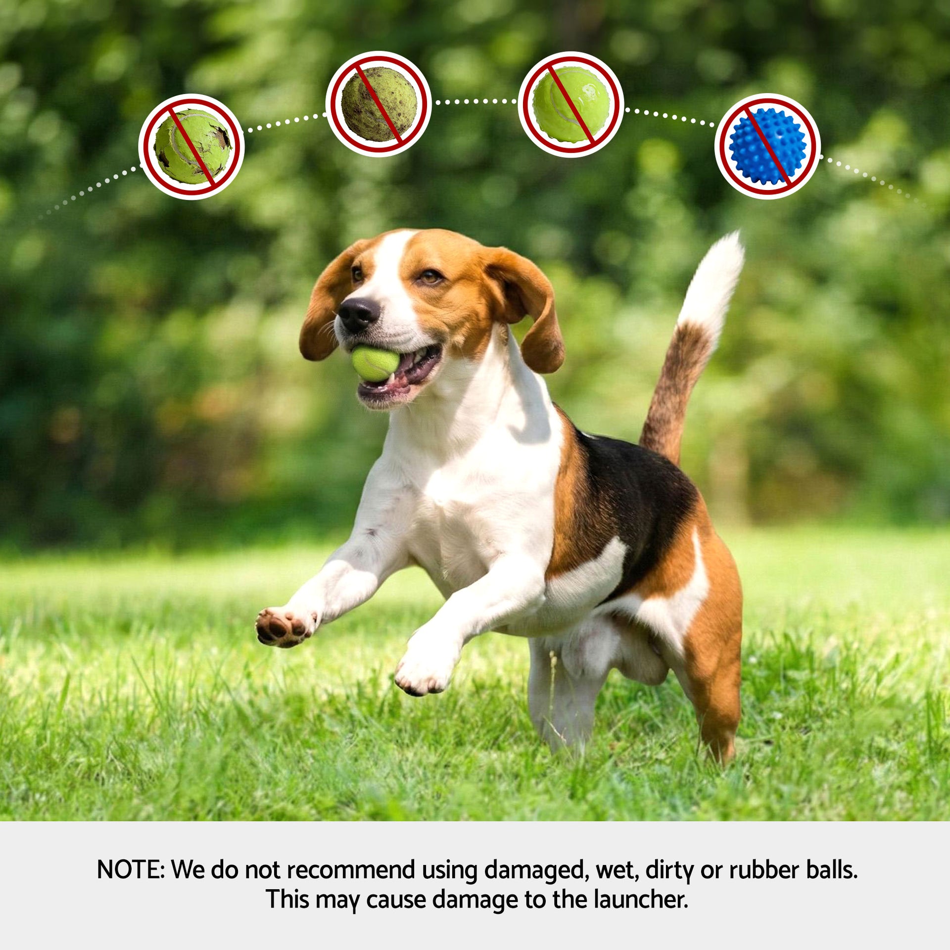i.Pet Dog Ball Launcher Thrower with 6 Balls & 3/6/9m Launch Distances Green Awezingly