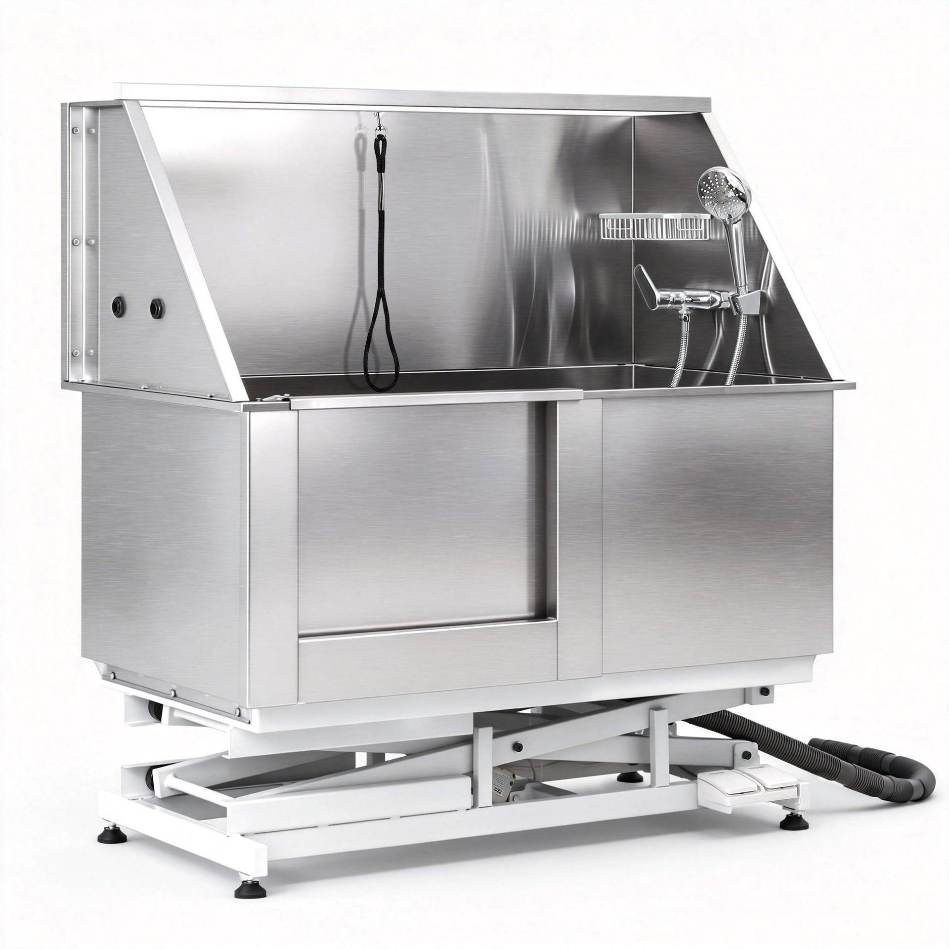 i.Pet Electric Pet Bath Tub Dog Grooming Stainless Steel Wash Station 127cm Awezingly