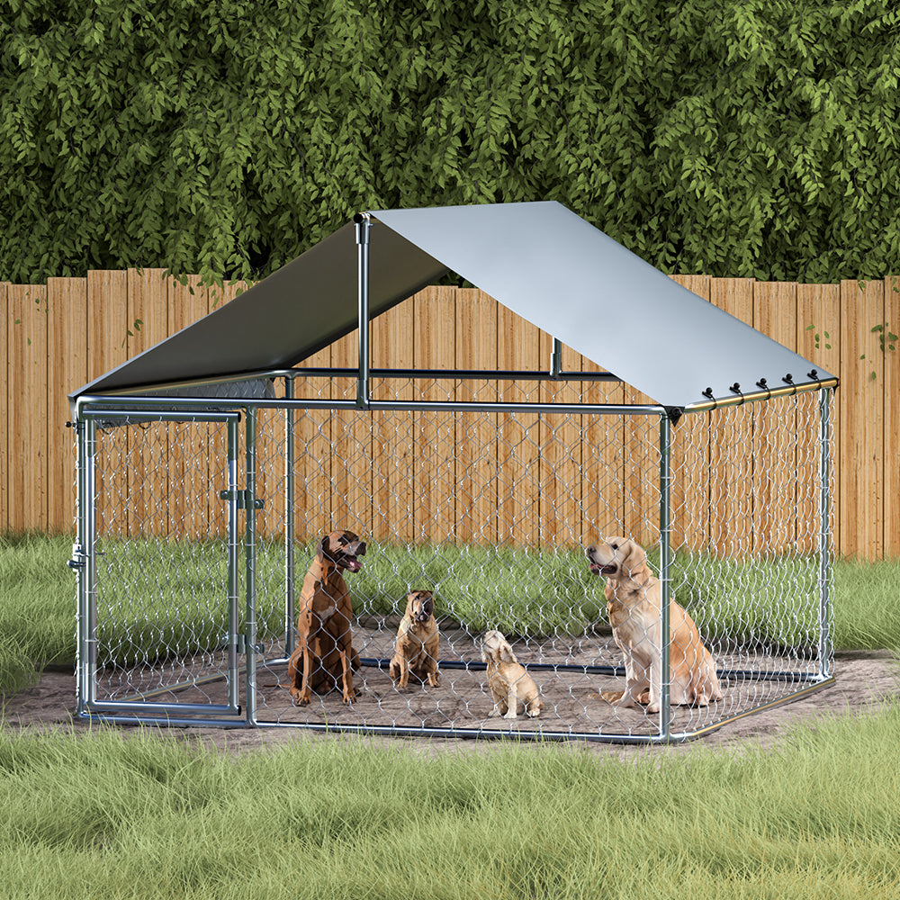 i.Pet Dog Kennel Large House XL Pet Run Cage Puppy Outdoor Enclosure With Roof i.Pet