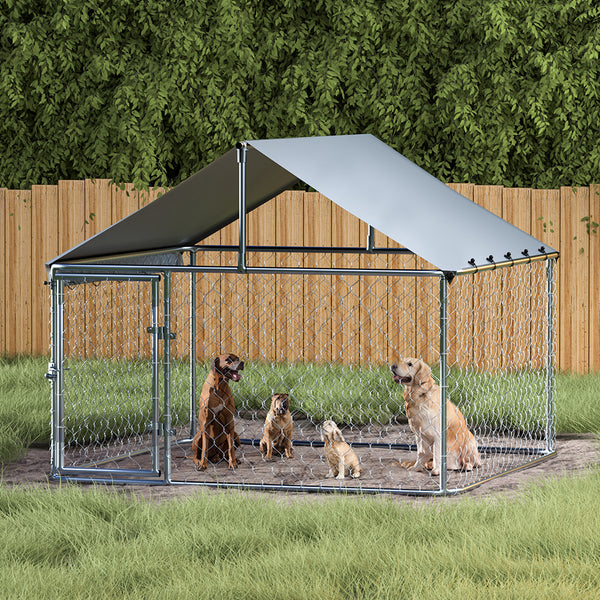 i.Pet Dog Kennel Large House XL Pet Run Cage Puppy Outdoor Enclosure With Roof i.Pet