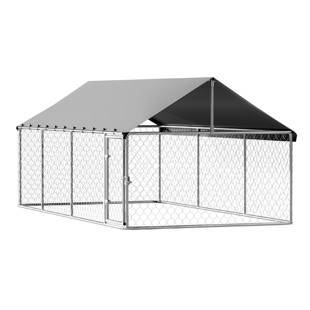 i.Pet Dog Kennel Large House XL Pet Run Cage Puppy Outdoor Enclosure 2Mx4M i.Pet