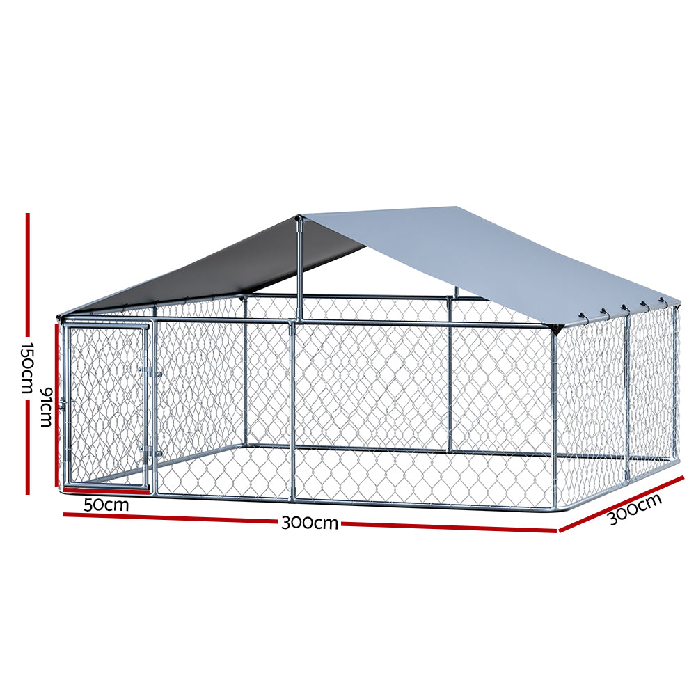 i.Pet Dog Kennel Large House XXL Pet Run Cage Puppy Outdoor Enclosure With Roof i.Pet