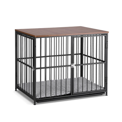 i.Pet Large Dog Crate Furniture 93cm Dog Cage Puppy Pet Wooden Black