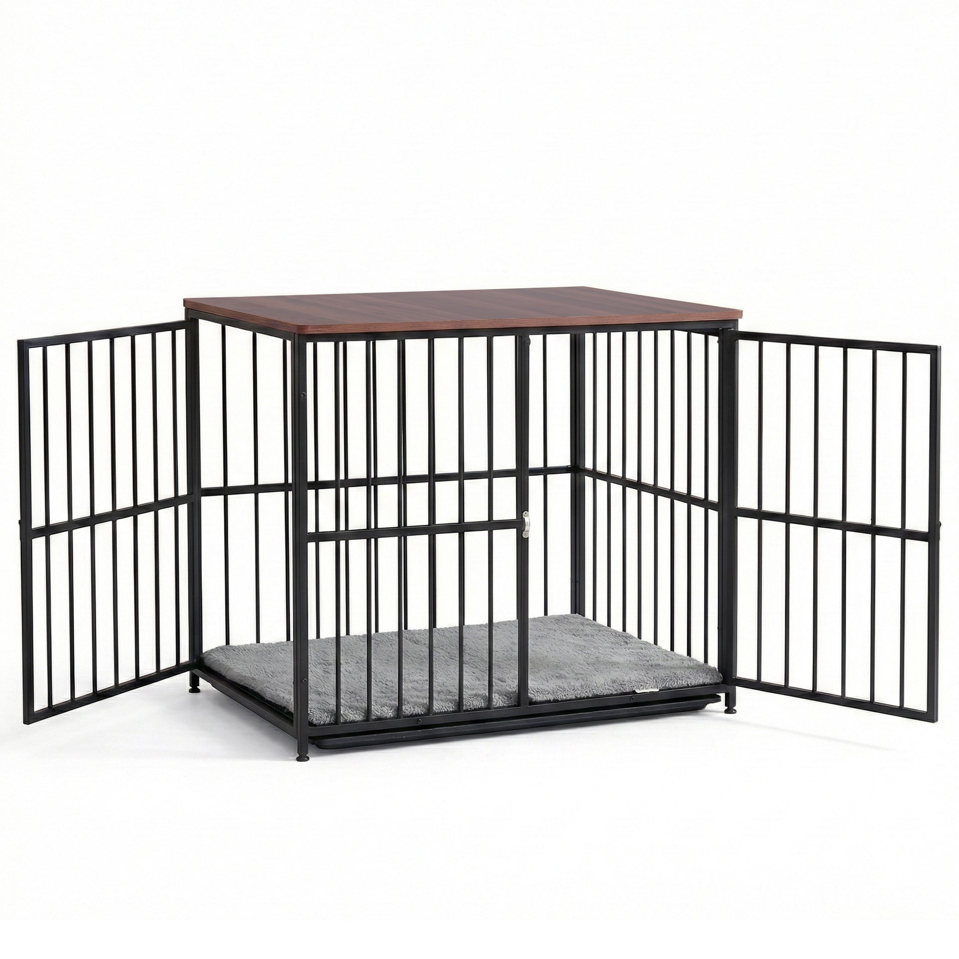 i.Pet Large Dog Crate Furniture 93cm Dog Cage Puppy Pet Wooden Black Awezingly