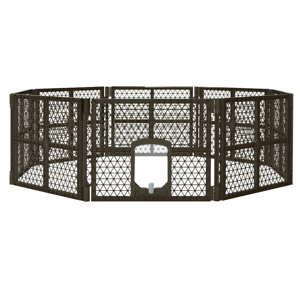 i.Pet Dog Playpen Enclosure 8 Panel Pet Fence Plastic Play Pen i.Pet