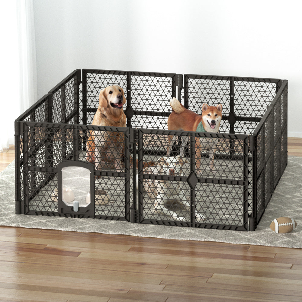 i.Pet Dog Playpen Enclosure 8 Panel Pet Fence Plastic Play Pen i.Pet
