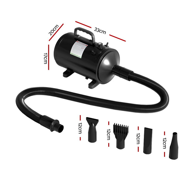 i.Pet Pet Hair Dryer Dog Cat Grooming Speed Blower Hairdryer Heater Low Noise i.Pet