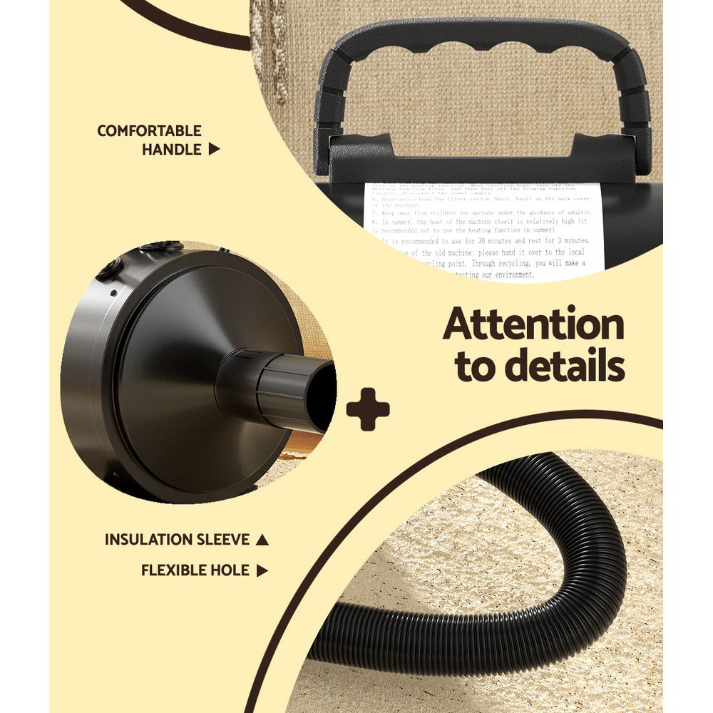 i.Pet Pet Hair Dryer Dog Cat Grooming Speed Blower Hairdryer Heater Low Noise i.Pet