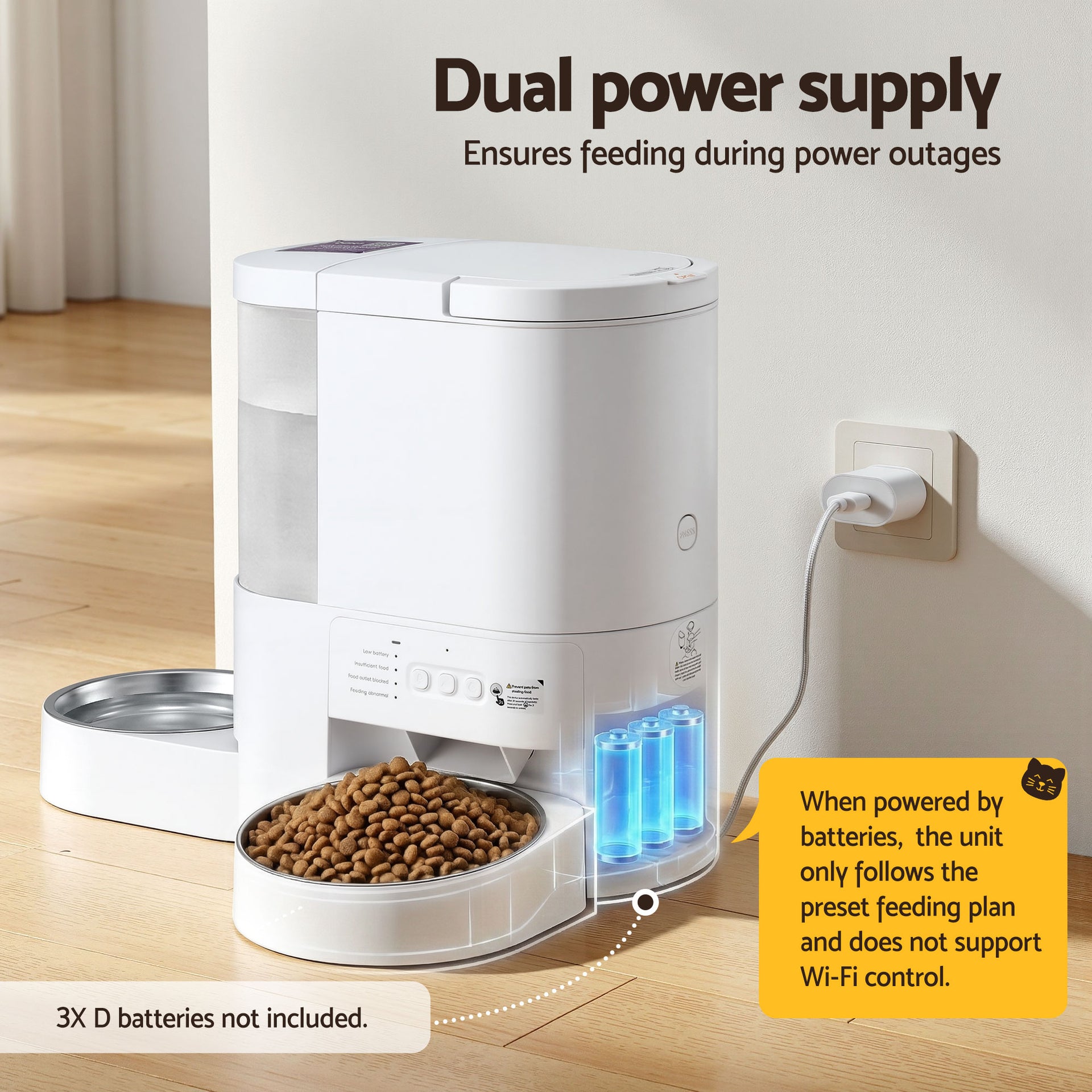 i.Pet Automatic Pet Feeder Water Dispenser 2-in-1 Smart WiFi Dog Cat Food 4L Awezingly