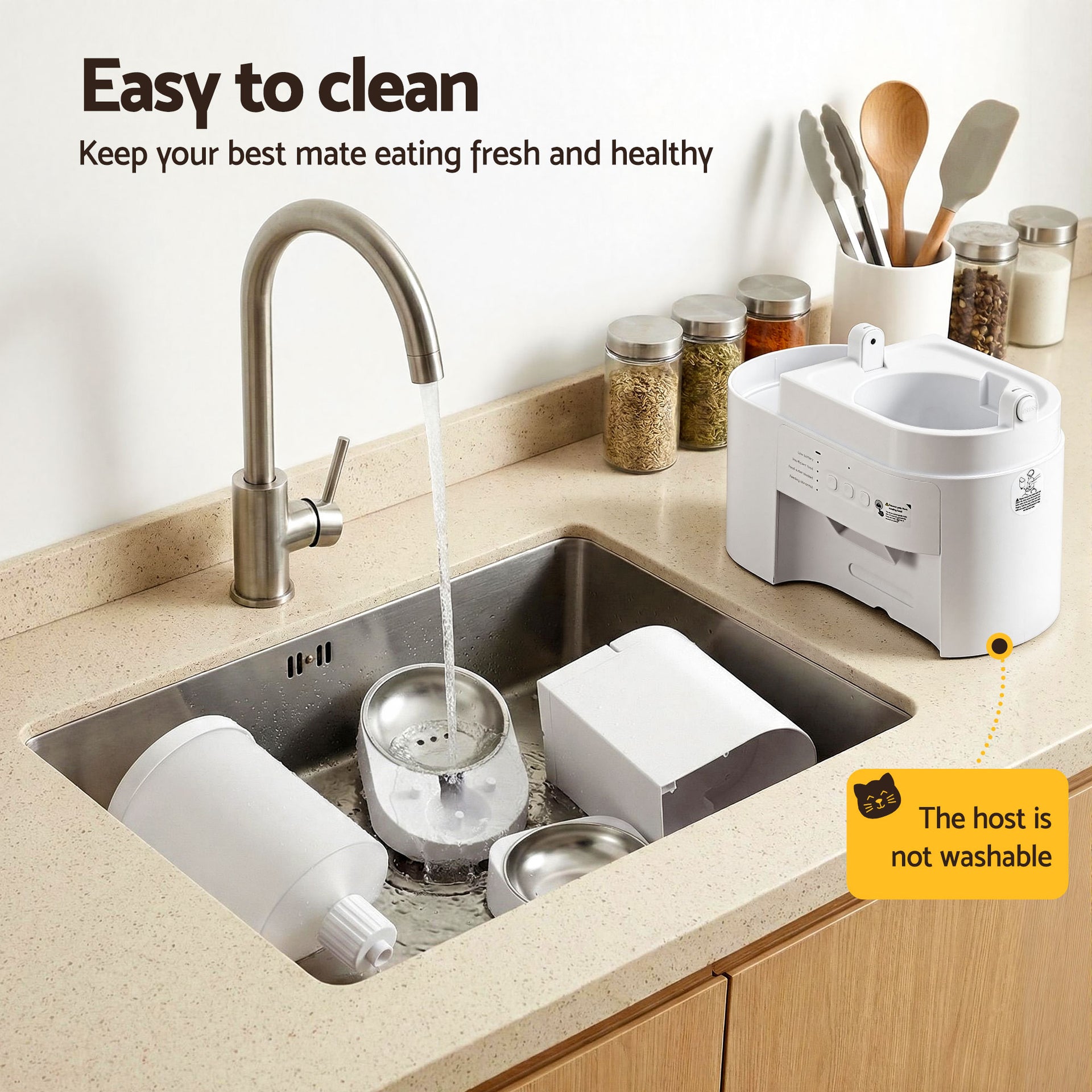 i.Pet Automatic Pet Feeder Water Dispenser 2-in-1 Smart WiFi Dog Cat Food 4L Awezingly