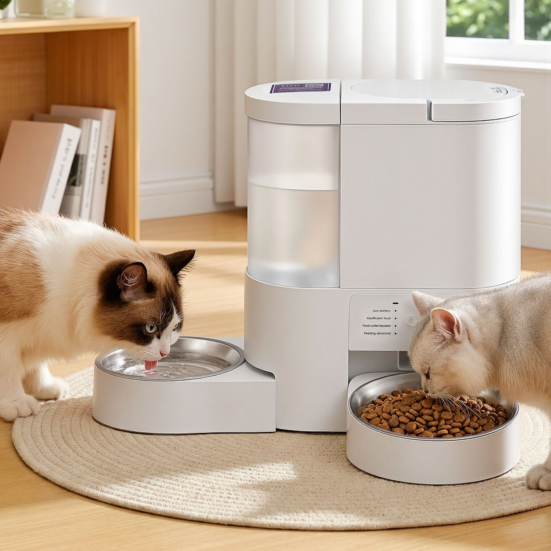 i.Pet Automatic Pet Feeder Water Dispenser 2-in-1 Smart WiFi Dog Cat Food 4L Awezingly