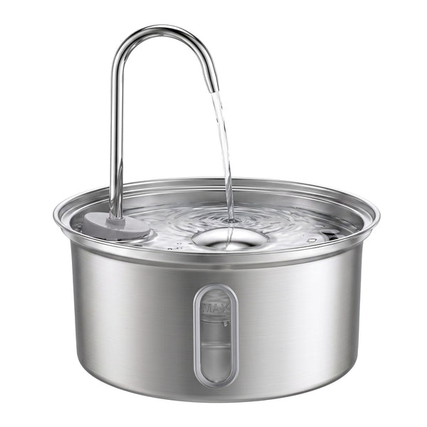 i.Pet 3.2L Cat Water Fountain Pet Feeder Dog Drinking Dispenser 304 Stainless Steel Awezingly