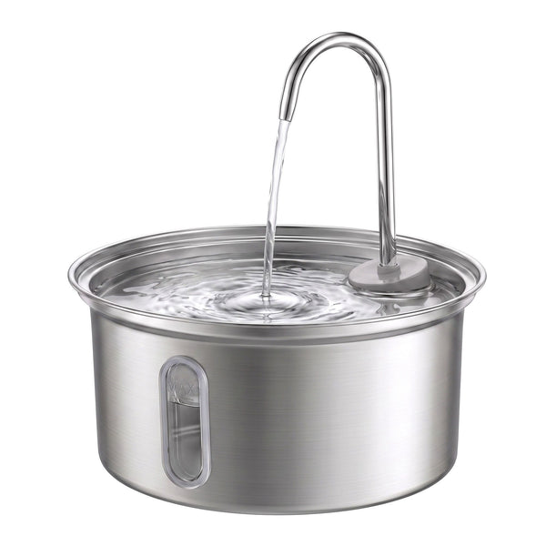 i.Pet 3.2L Cat Water Fountain Pet Feeder Dog Drinking Dispenser 304 Stainless Steel Awezingly