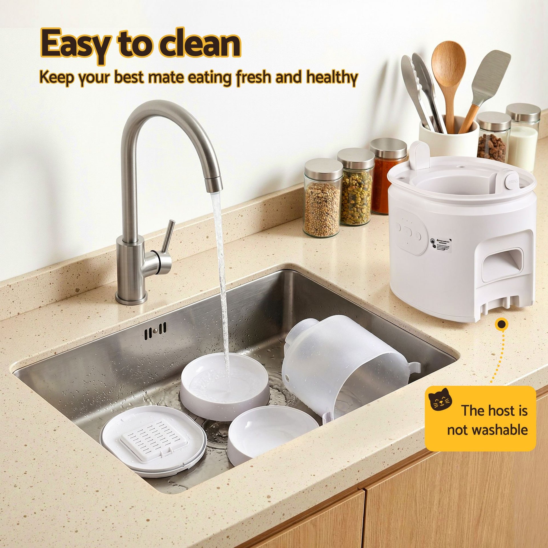 i.Pet 5L Automatic Pet Feeder Dual Bowl Smart Dispenser APP Control Cats Dogs i.Pet