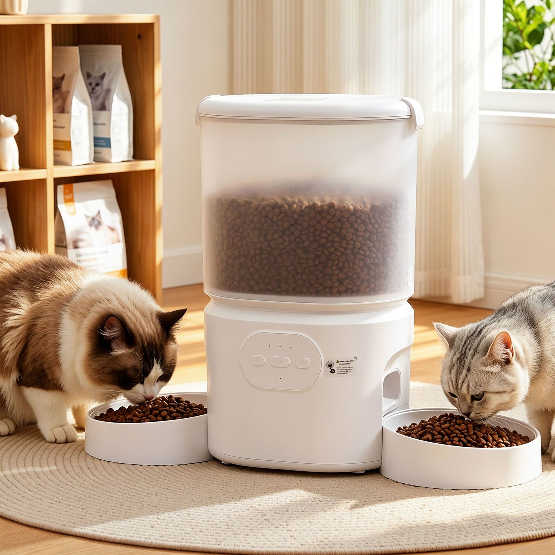 i.Pet 5L Automatic Pet Feeder Dual Bowl Smart Dispenser APP Control Cats Dogs Awezingly