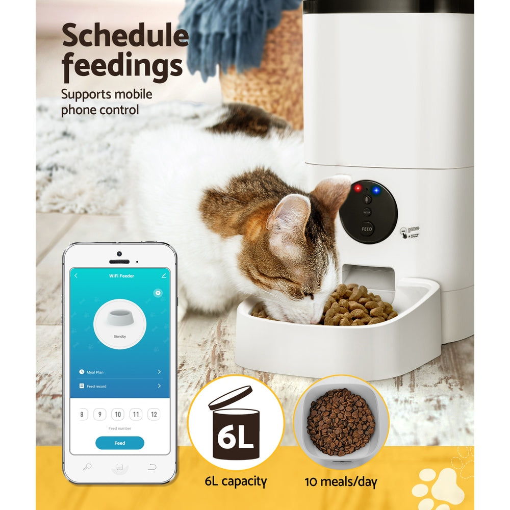 i.Pet Automatic Pet Feeder 6L Wifi Auto Dog Cat Smart Food Dispenser Timer i.Pet