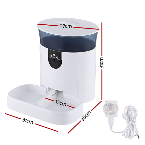 i.Pet Automatic Pet Feeder Dog Cat Camera Wifi Smart Food Dispenser Timer 7L APP i.Pet