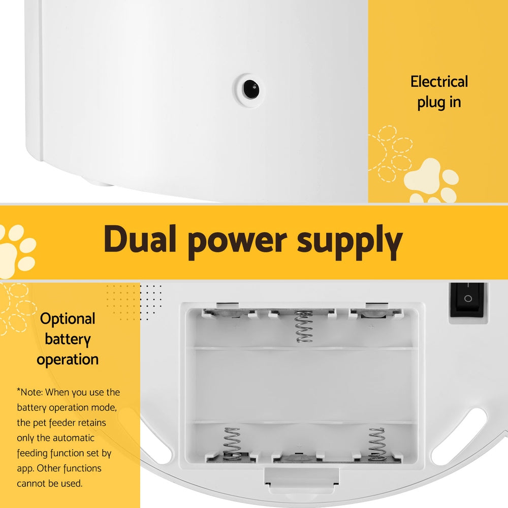 i.Pet Automatic Pet Feeder Dog Cat Wifi 7L Auto Smart Food Dispenser Timer Feed i.Pet