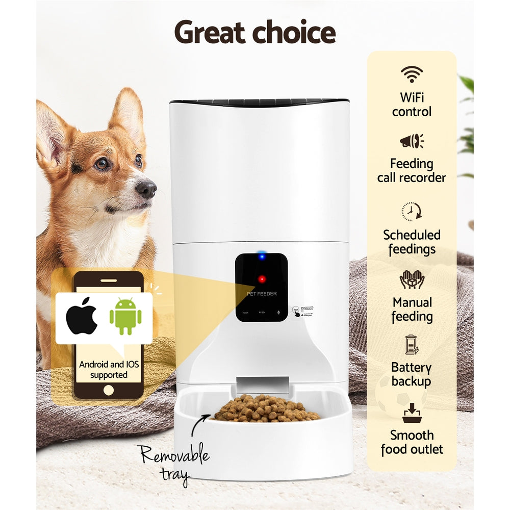 i.Pet Automatic Pet Feeder 9L Wifi Auto Dog Cat Feeder Smart Food Dispenser Timer i.Pet