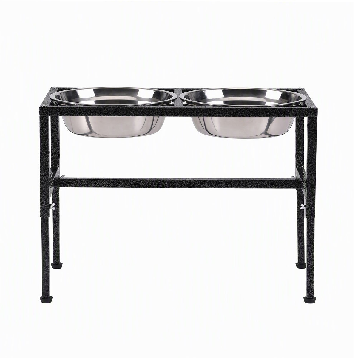 i.Pet Dog Pet Feeder Raised Stand with 2 Stainless Steel Bowls Adjustable Height Awezingly