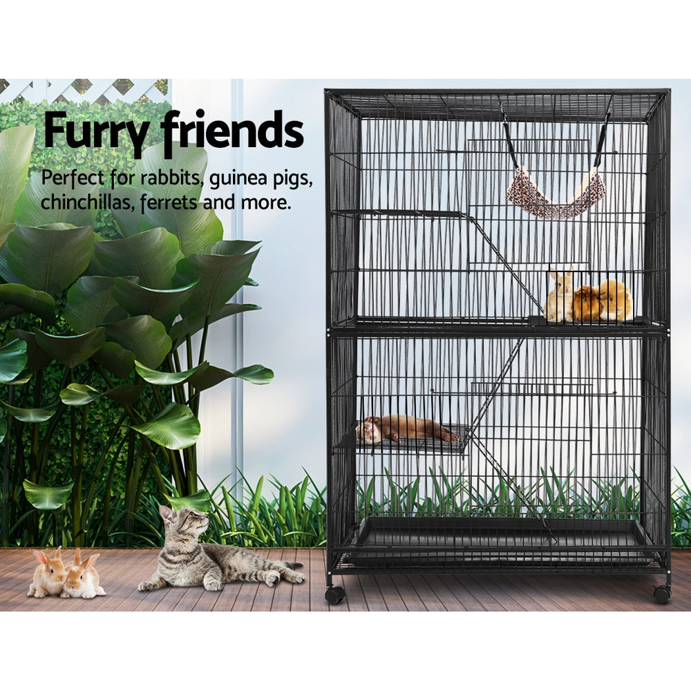 i.Pet Rabbit Cage 142cm Hutch 4 Level Bird Guinea Pig Ferret i.Pet