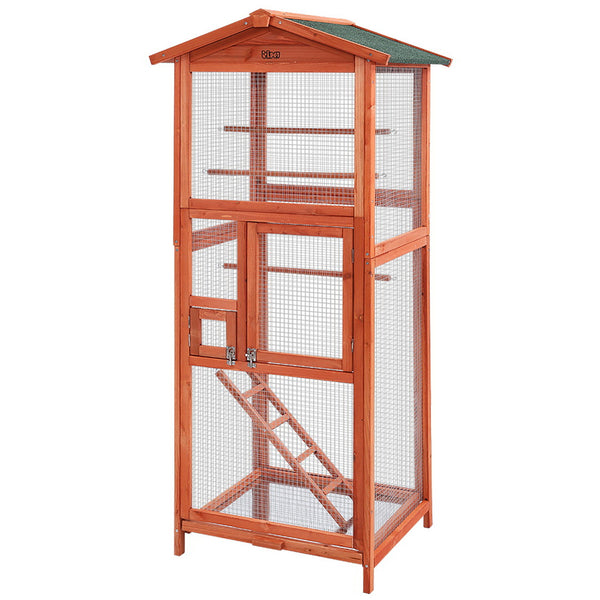 i.Pet Bird Cage 72cm x 60cm x 168cm Pet Cages Large Aviary Parrot Carrier Travel Canary Wooden XL i.Pet