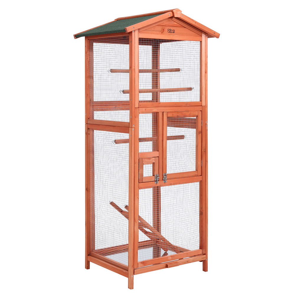 i.Pet Bird Cage 72cm x 60cm x 168cm Pet Cages Large Aviary Parrot Carrier Travel Canary Wooden XL i.Pet