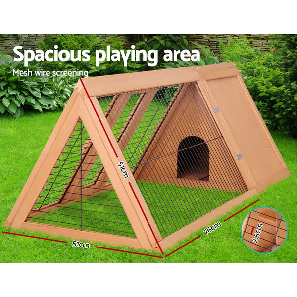 i.Pet Rabbit Hutch Chicken Coop 119cm x 51cm x 44cm Chicken Coop Large Run Wooden Cage Outdoor i.Pet