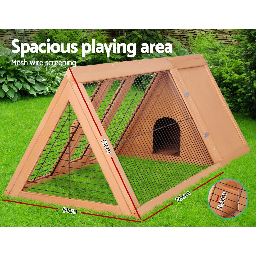 i.Pet Rabbit Hutch Chicken Coop 119cm x 51cm x 44cm Chicken Coop Large Run Wooden Cage Outdoor i.Pet