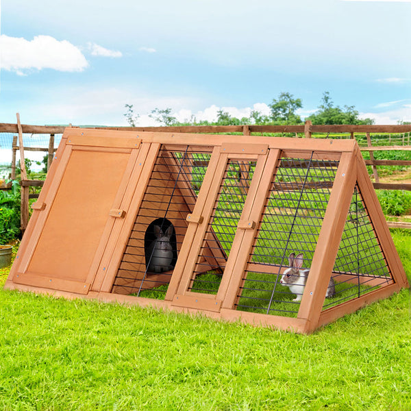 i.Pet Rabbit Hutch Chicken Coop 119cm x 51cm x 44cm Chicken Coop Large Run Wooden Cage Outdoor i.Pet