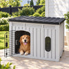 i.Pet 109cm Large Dog House Outdoor Pet Kennel with Metal Door Grey