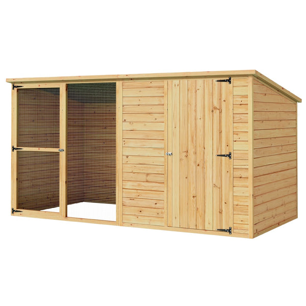 i.Pet Dog Kennel Extra Large 2.28M Wooden House Bed Outdoor Pet Puppy Cabin Log i.Pet