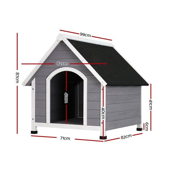 i.Pet Dog Kennel Wooden Large House Outdoor Indoor Puppy Pet Cabin Weatherproof XL i.Pet