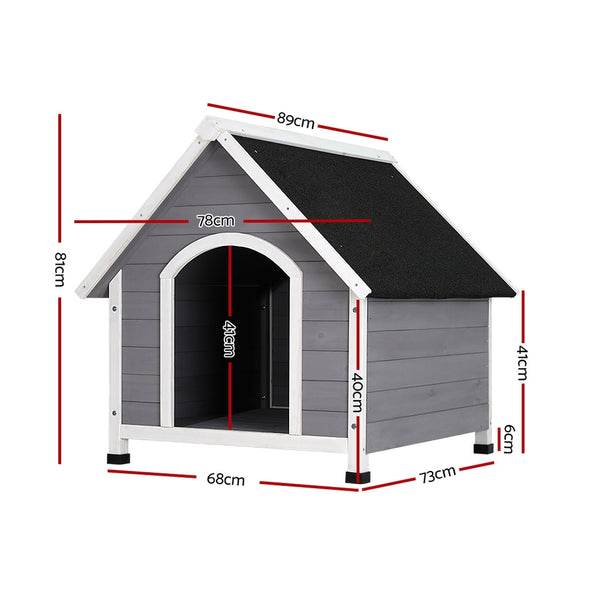 i.Pet Dog Kennel Wooden Large Outdoor House Indoor Puppy Pet Cabin Weatherproof i.Pet