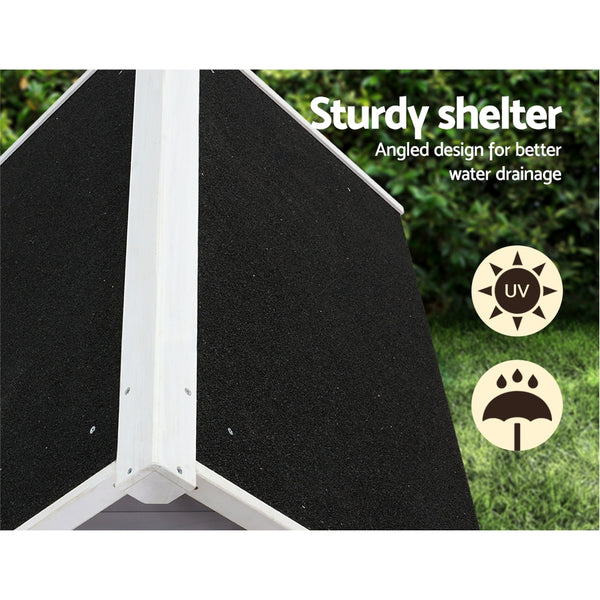 i.Pet Dog Kennel Wooden Large Outdoor House Indoor Puppy Pet Cabin Weatherproof i.Pet