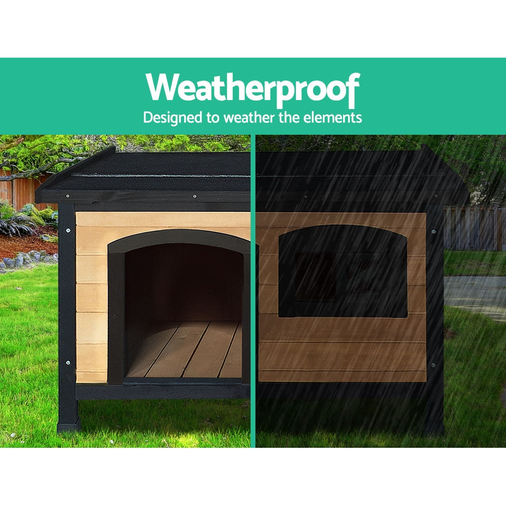 i.Pet Dog Kennel Extra Large Wooden Outdoor Indoor Puppy Pet House Cabin Crate Weatherproof i.Pet