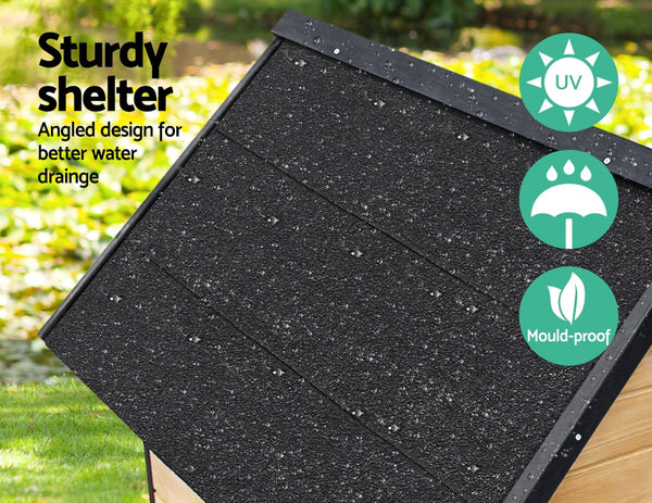 i.Pet Dog Kennel Extra Large Wooden Outdoor House Pet Puppy House XL Crate Cabin Waterproof i.Pet