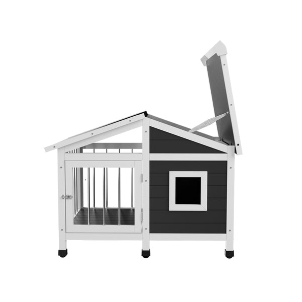 i.Pet Dog Kennel House Large Wooden Outdoor Pet Kennels Indoor Puppy Cabin Home i.Pet