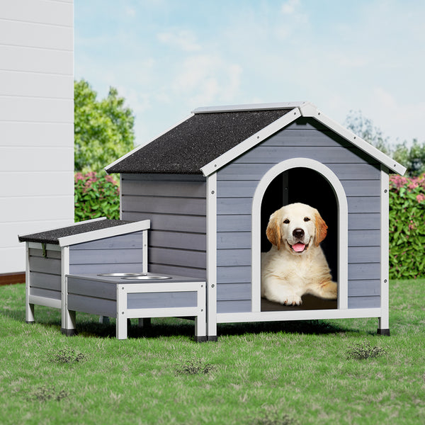 i.Pet Dog Kennel House Large Wooden Outdoor Pet Kennels Indoor Puppy Cabin i.Pet